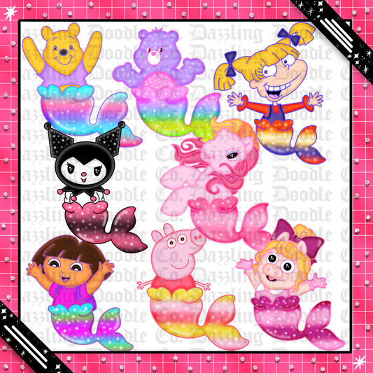 20pcs Character Mermaid Clipart Bundle
