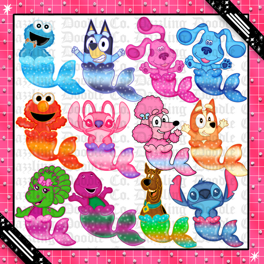 20pcs Character Mermaid Clipart Bundle