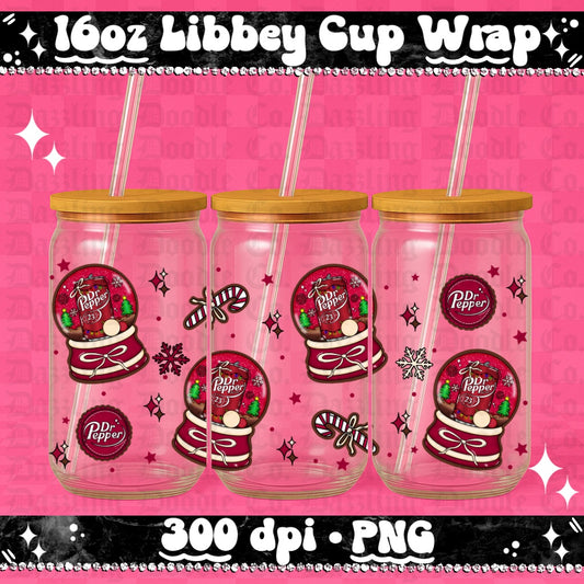 Christmas Soda 16oz cup wrap