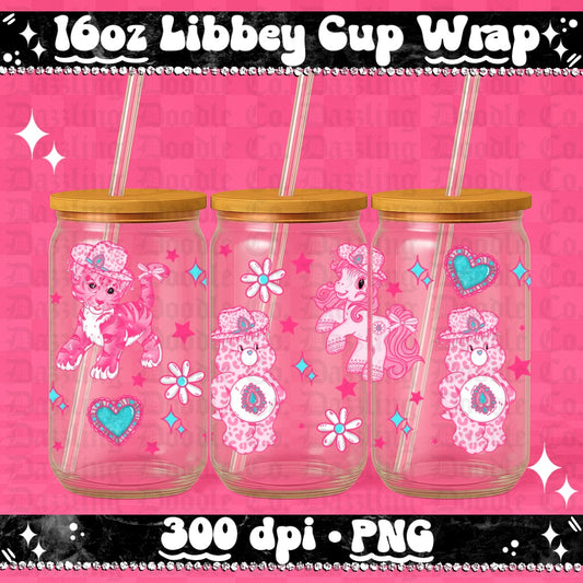 Magical western 16oz cup wrap