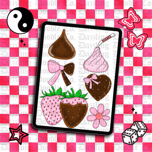 Pink chocolates Clipart
