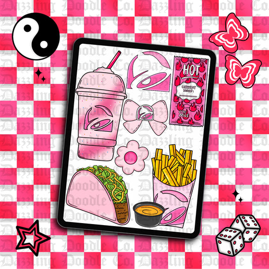 Pink taco Clipart