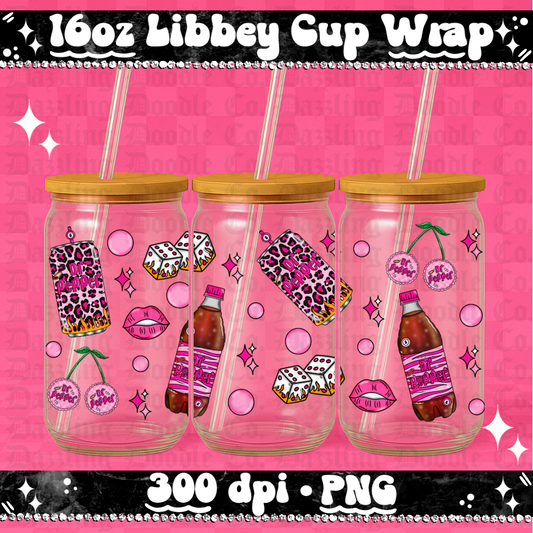 Y2K Soda 16oz cup wrap