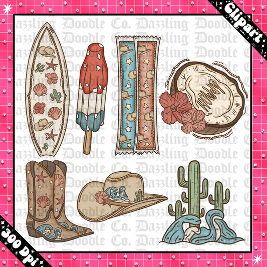 Western X Summer Clipart